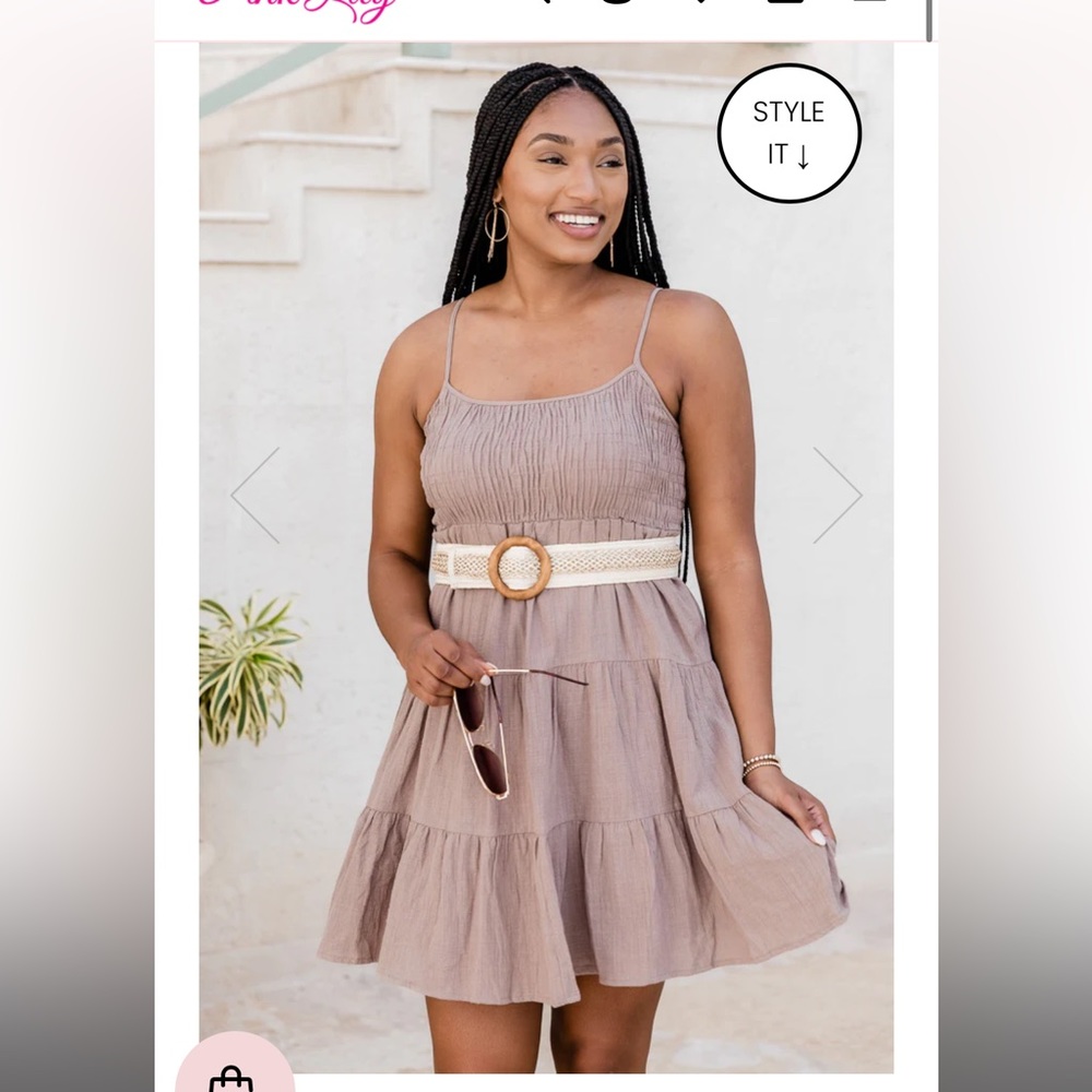 Pink Lily Mocha Dress